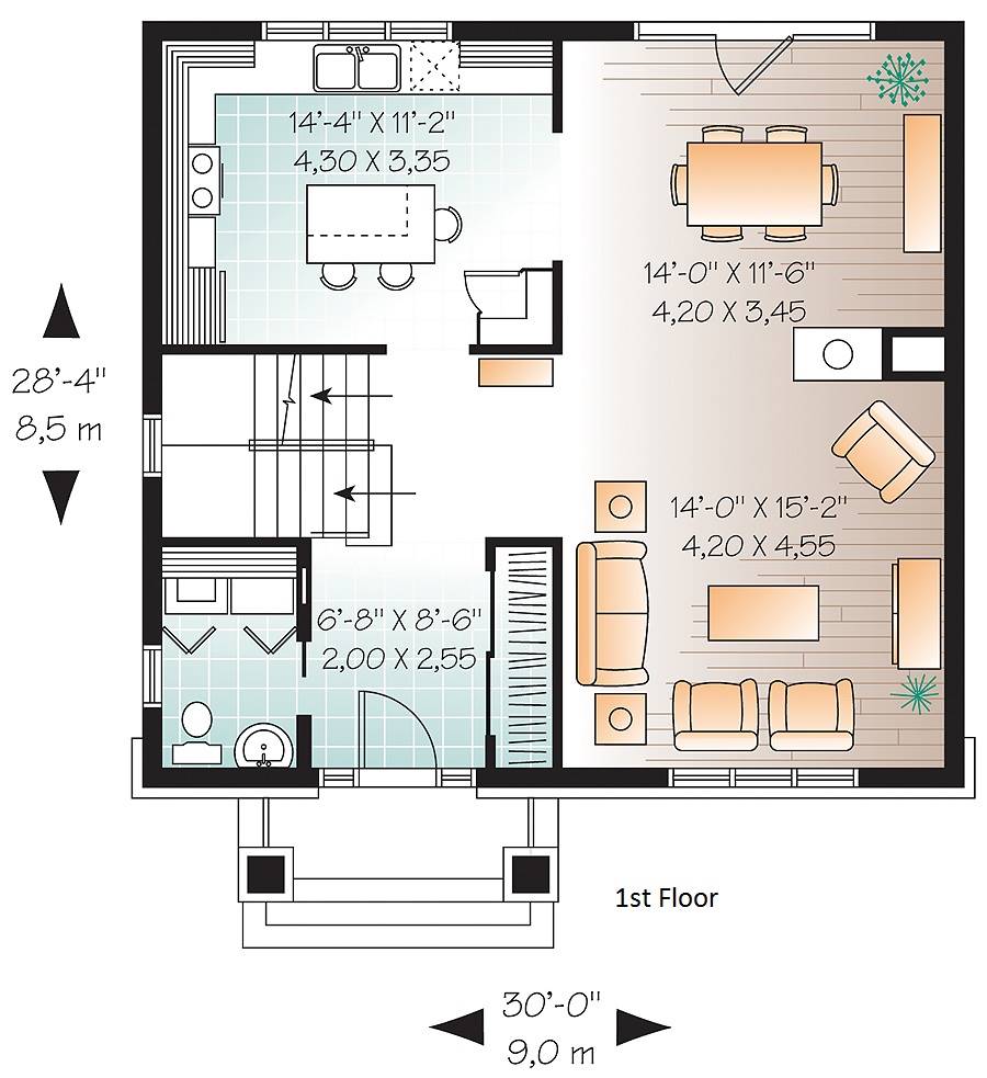 1st Floor Plan image of Marlowe House Plan