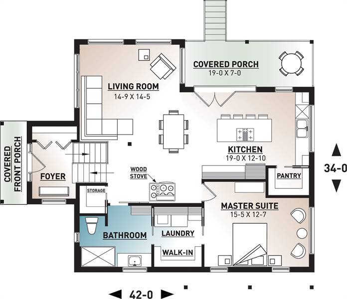Main level image of Billy House Plan
