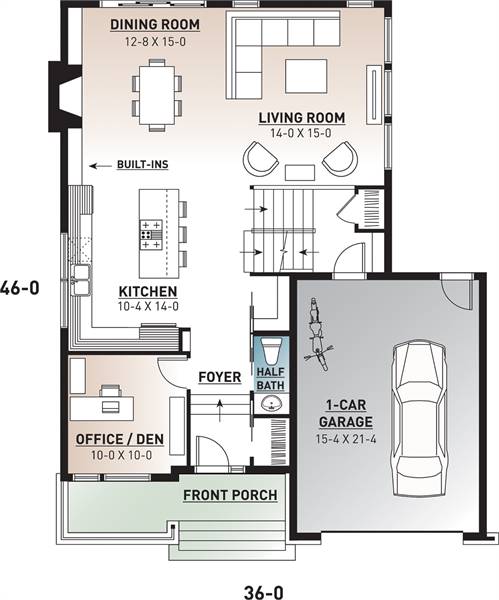 1st Floor Plan image of Salinger 2 House Plan