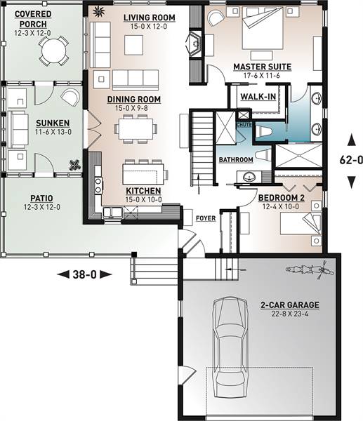 1st Floor Plan image of The Gallagher 3 House Plan