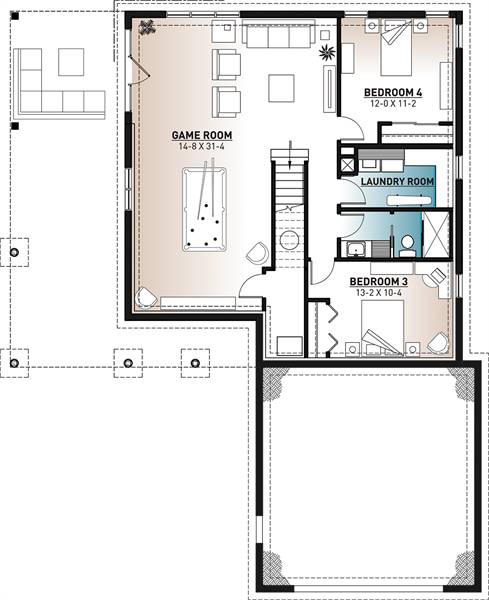 Basement image of The Gallagher 3 House Plan