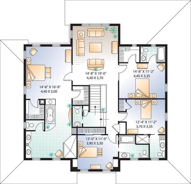 2nd Floor Plan image of La Fayette House Plan