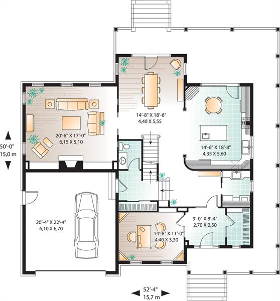1st Floor Plan image of La Fayette House Plan