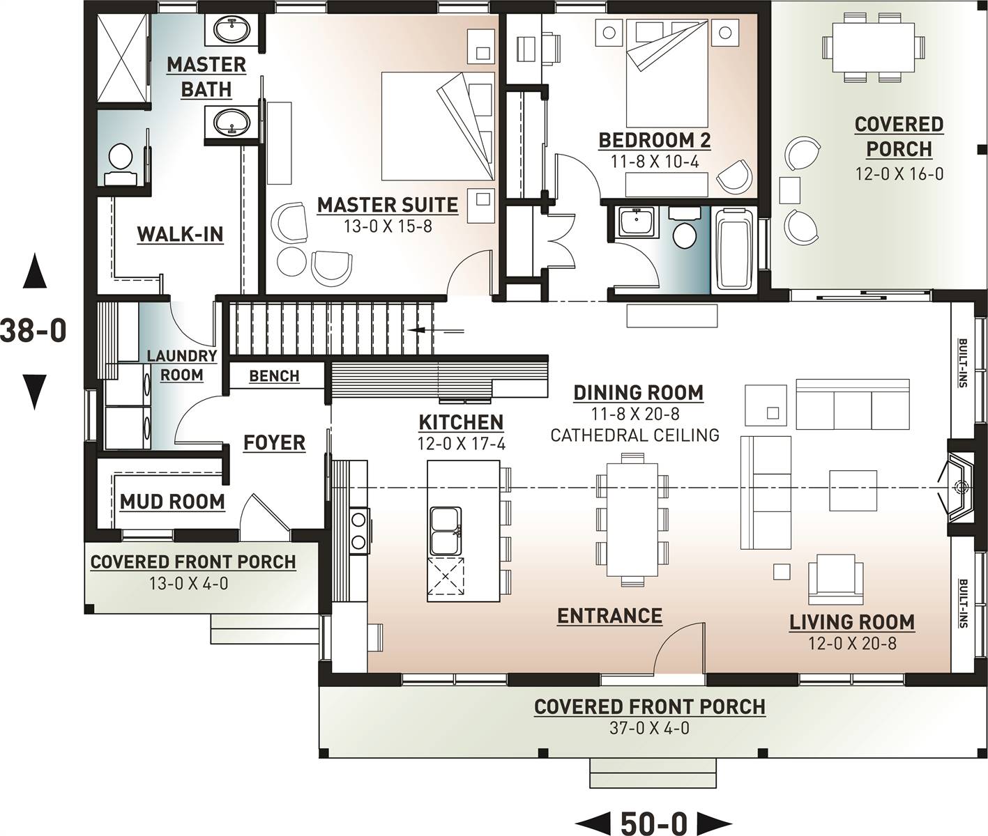 1st Floor Plan image of Beauford 2 House Plan