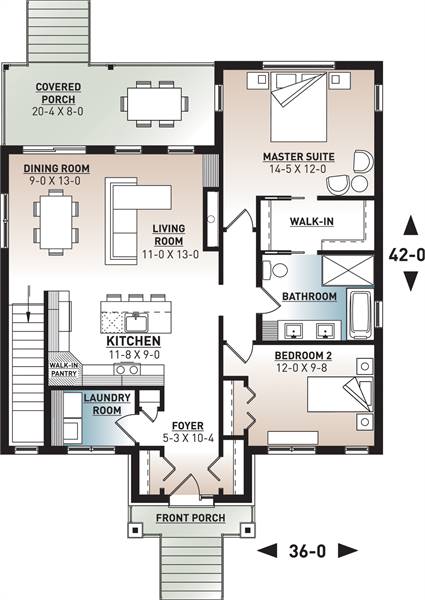 1st Floor Plan image of Chai House Plan