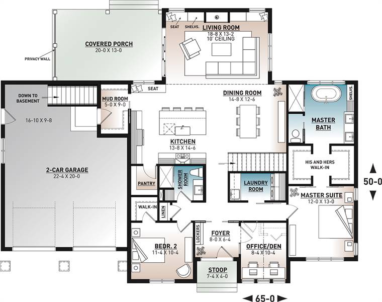 1st Floor Plan image of Maple Way House Plan