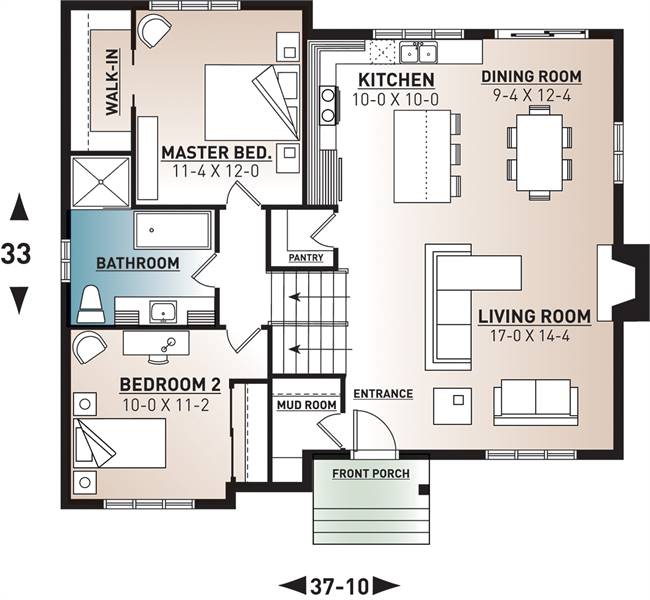 1st Floor Plan image of Ramsay House Plan