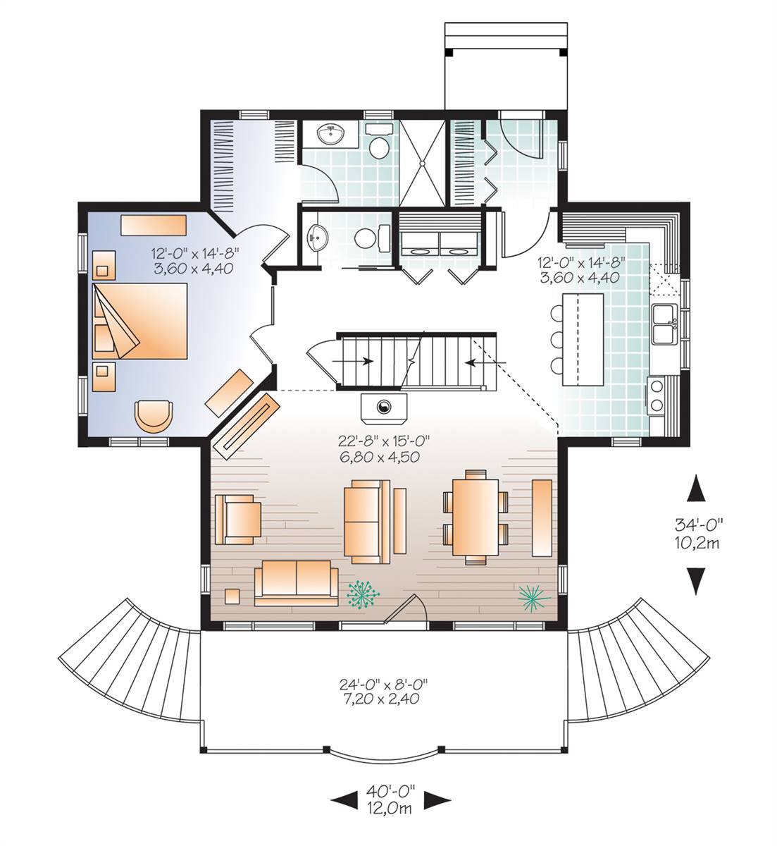 1st Floor Plan image of Drummond Vistas House Plan