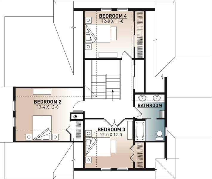 2nd Floor Plan image of The Pocono 4 House Plan
