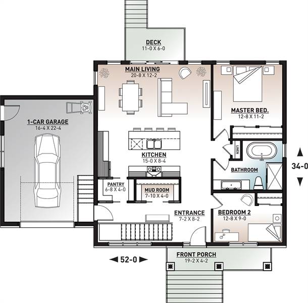 1st Floor Plan image of Nordika 2 House Plan