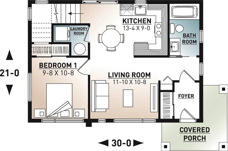 1st Floor Plan image of Joshua House Plan