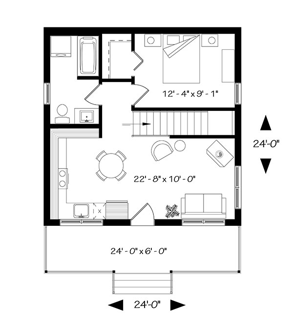 First floor image of Great Escape 2 House Plan