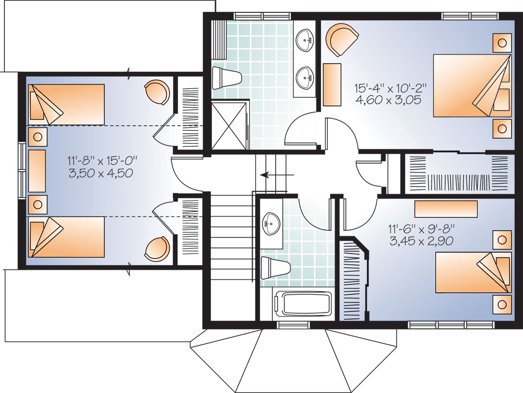 Second level image of Meslay 2 House Plan