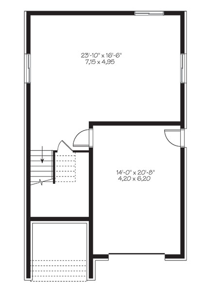 Lower level image of Golden Moon House Plan