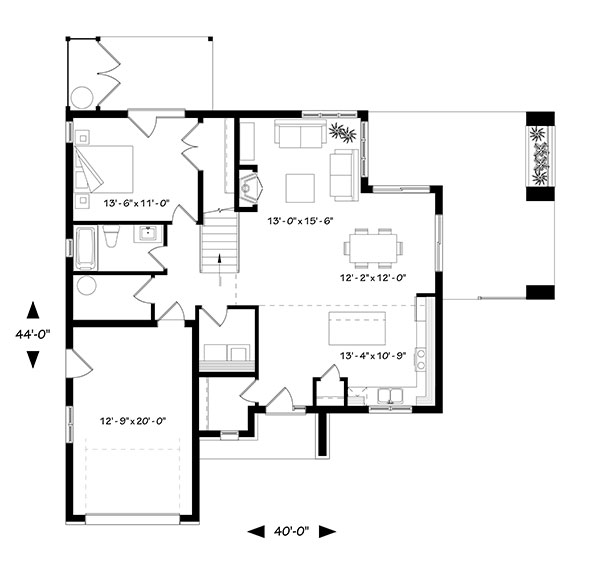 First level image of Azalea House Plan