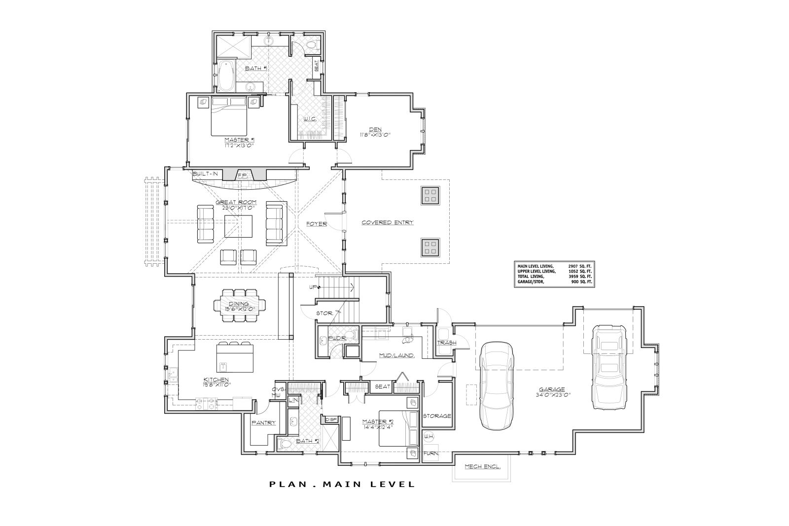 1st Floor Plan image of Aspen Lodge House Plan