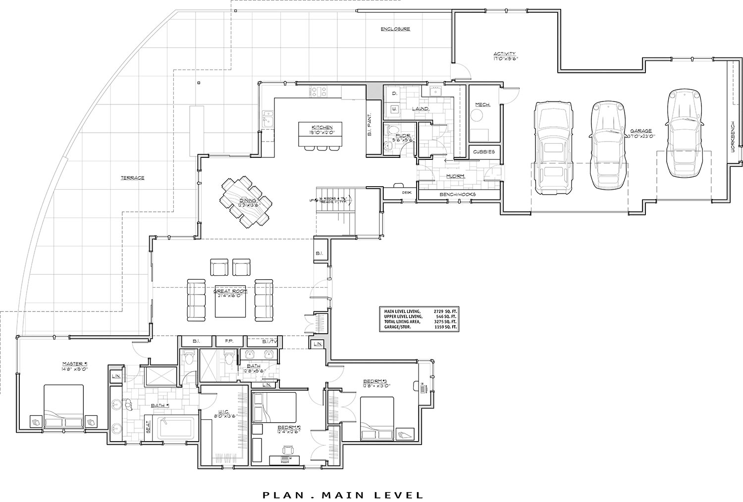 1st Floor Plan image of Hazelwood House Plan