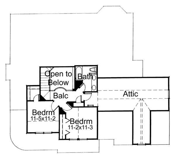 Second Floor Plan image of The Rockdale House Plan
