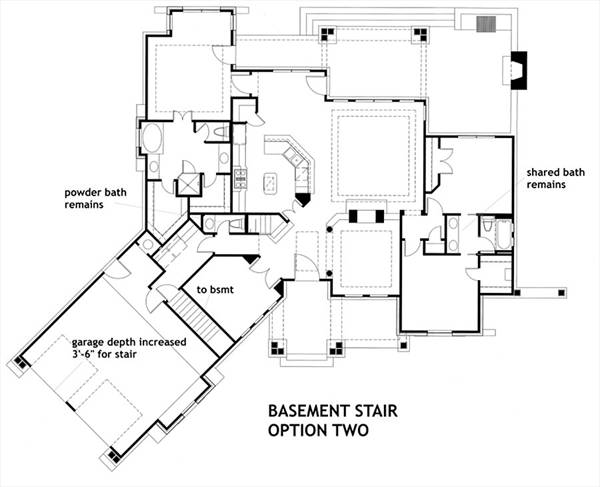 Basement Stair Opt 2 image of L'Attesa di Vita House Plan