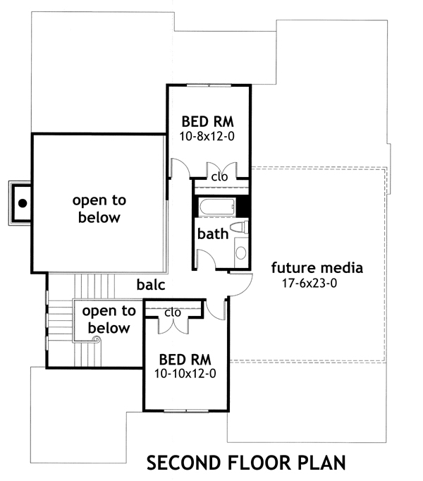 Second Floor Plan image of Whispering Valley House Plan