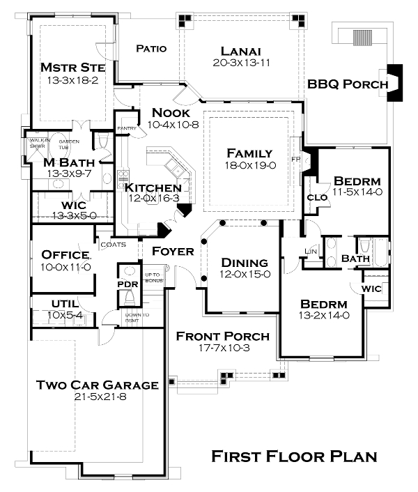 First Floor Plan image of Lado del Rio House Plan