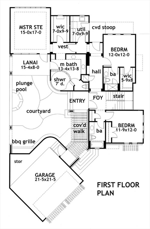 First Floor Plan image of Vista da Sopra House Plan