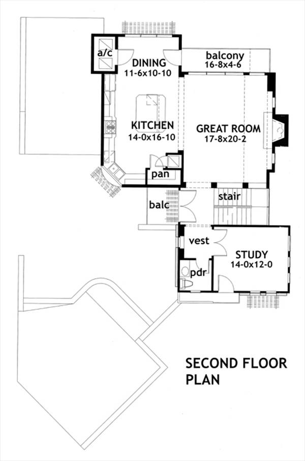 Second Floor Plan image of Vista da Sopra House Plan