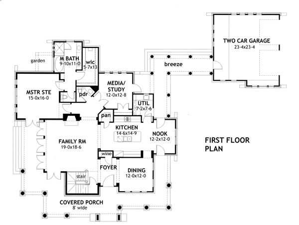 First Floor Plan image of Vida Carinosa House Plan