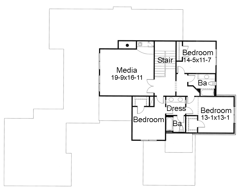 Second Floor Plan image of The Maydelle House Plan