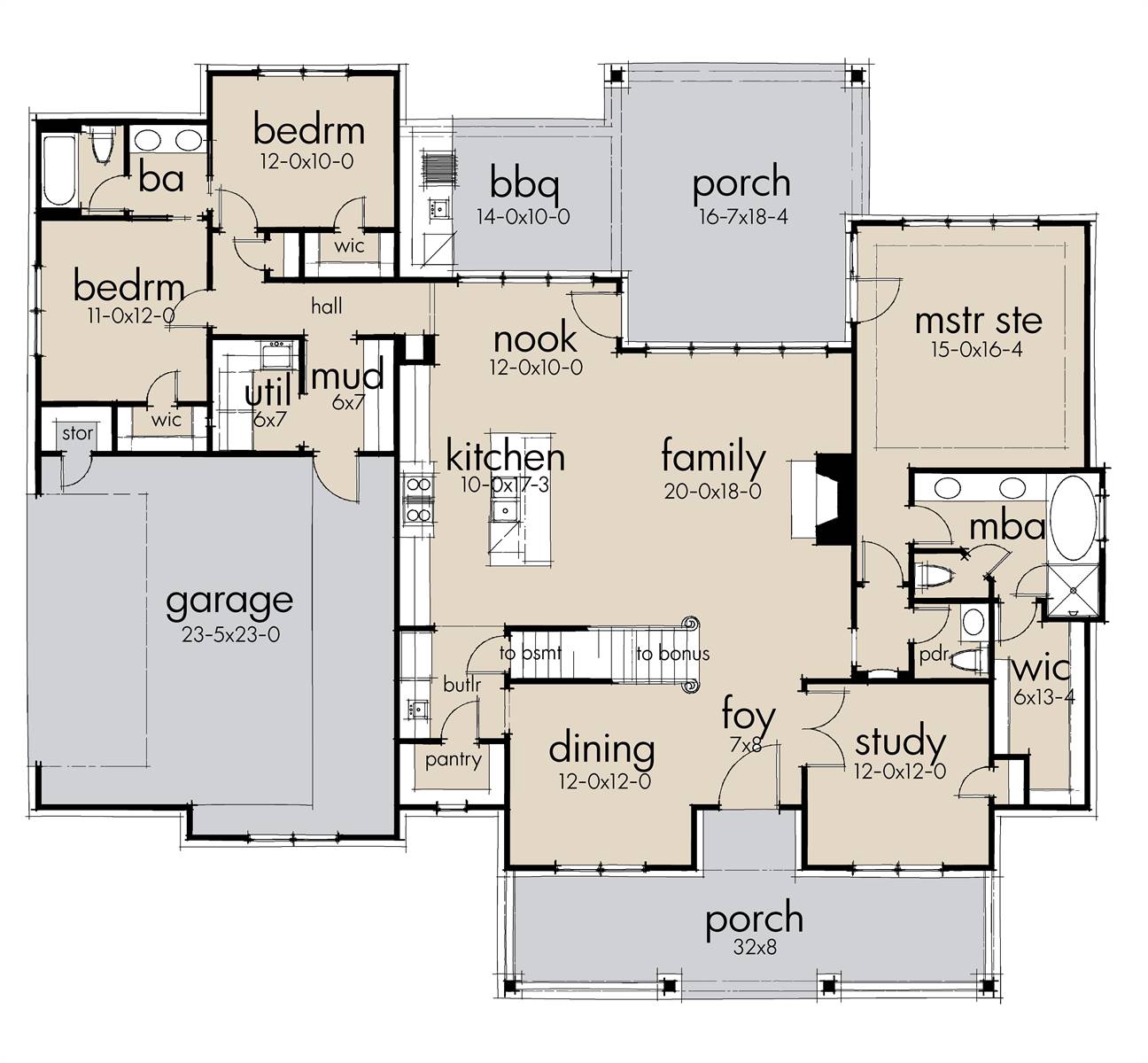 First Floor Plan image of Independence Ave House Plan