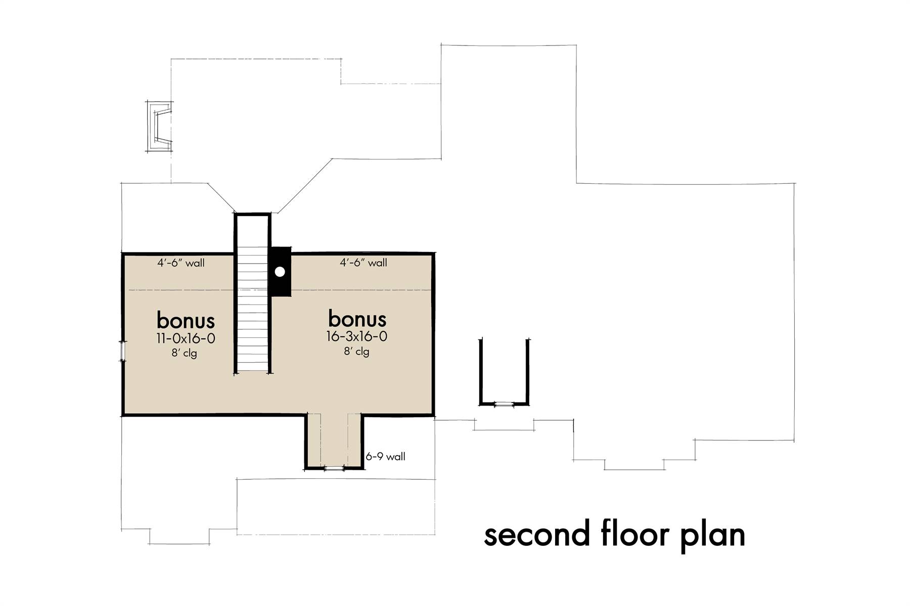 Second Floor Plan image of High Meadow Cabin House Plan