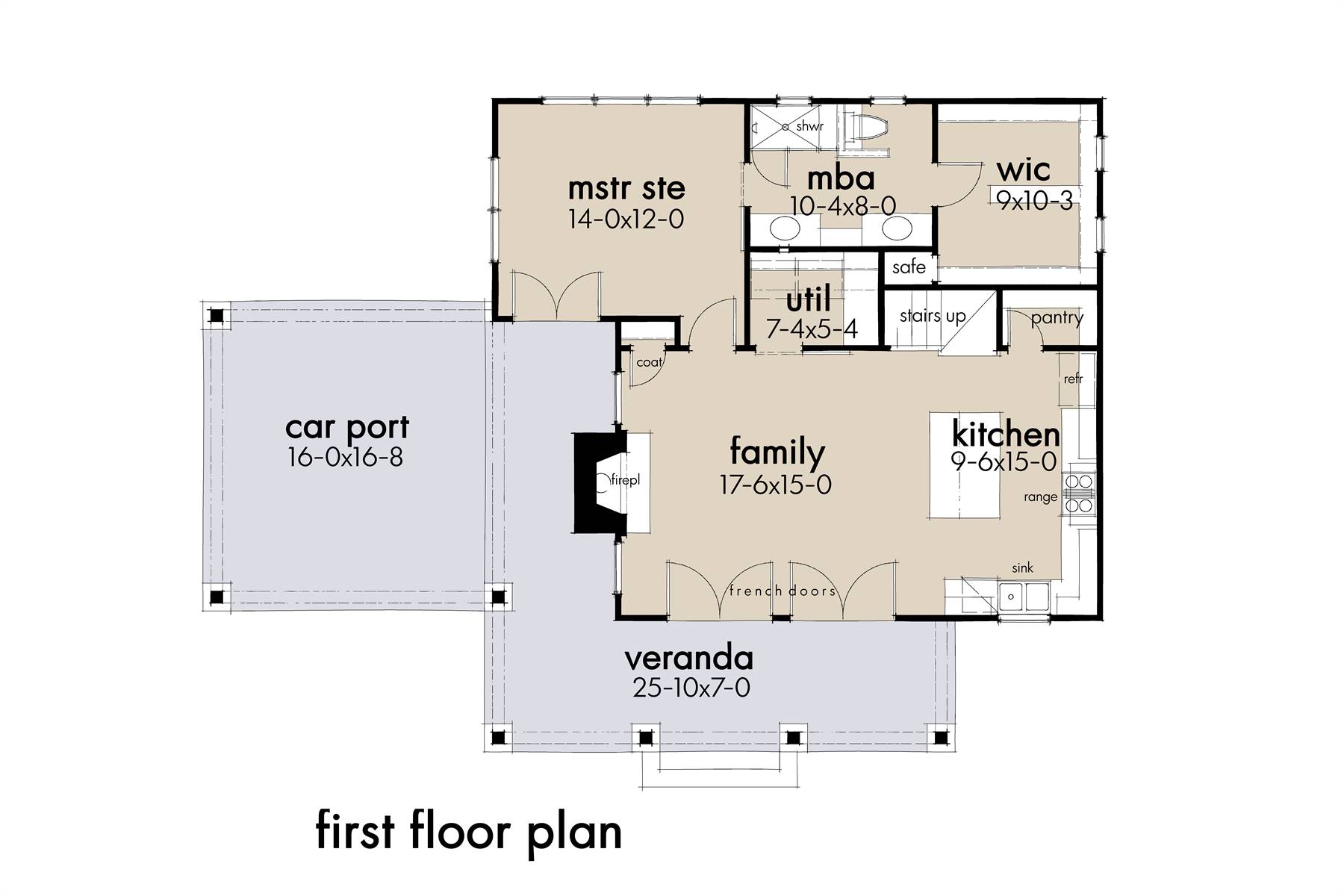 1st Floor image of San Gabriel Cabin House Plan
