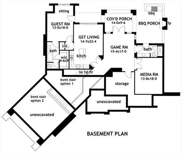 Basement Floor Plan image of Vita di Lusso House Plan