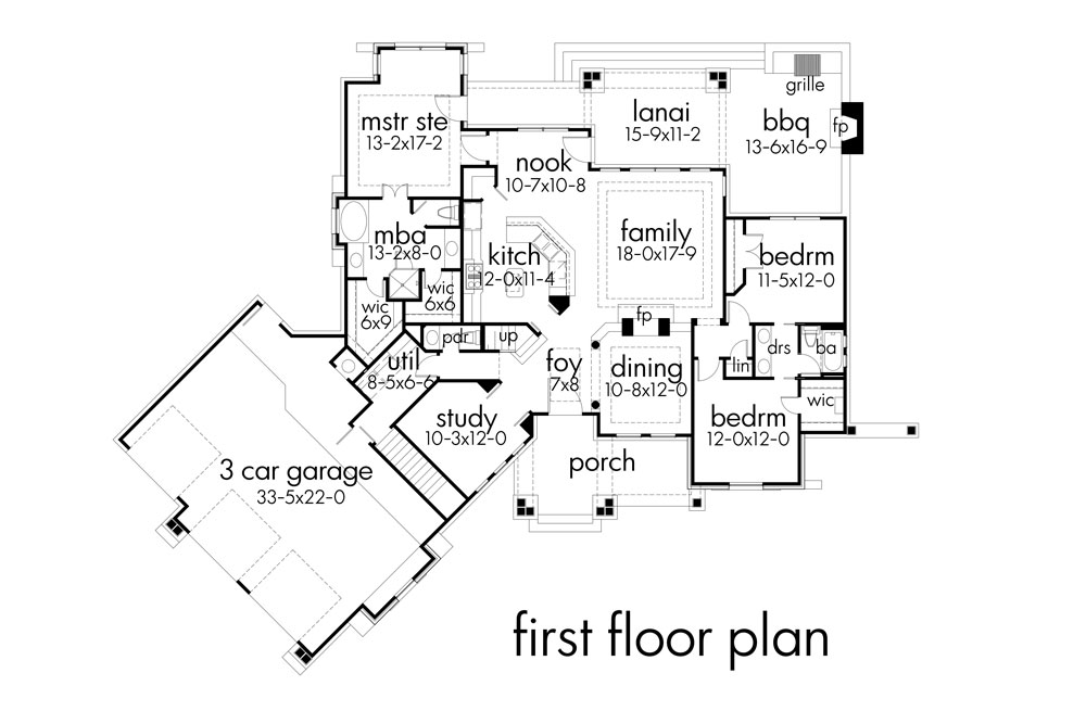 First Floor Plan image of Vita di Lusso House Plan