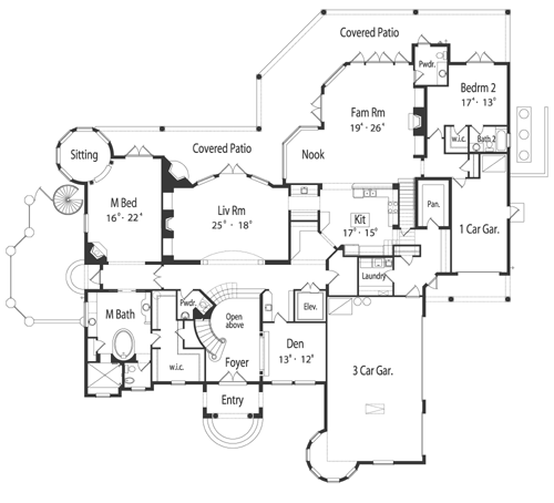 First Floor Plan image of Plan 5054