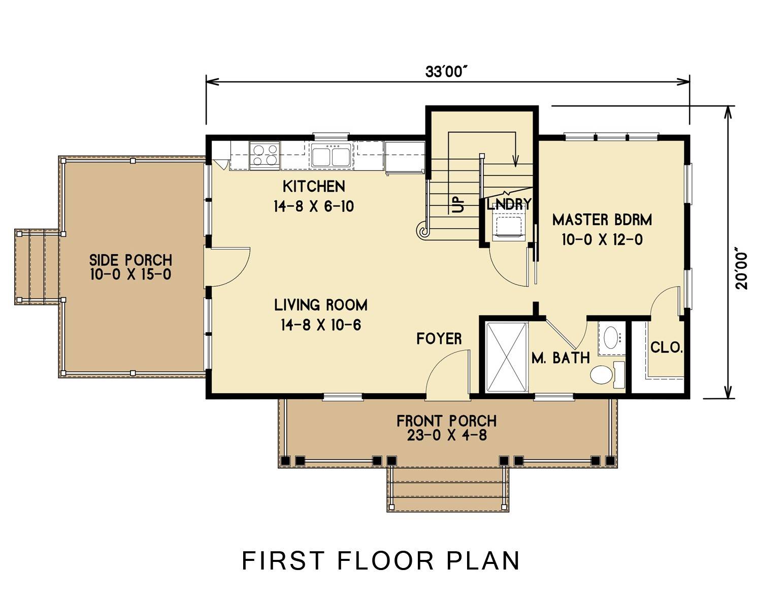 1st Floor image of Katrina Cottage House Plan