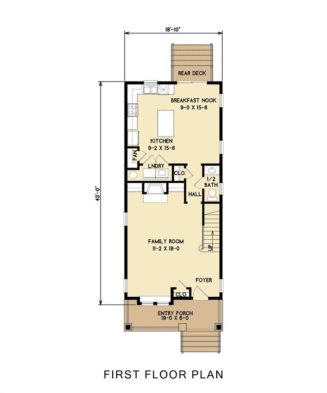 1st Floor image of Roycroft House Plan