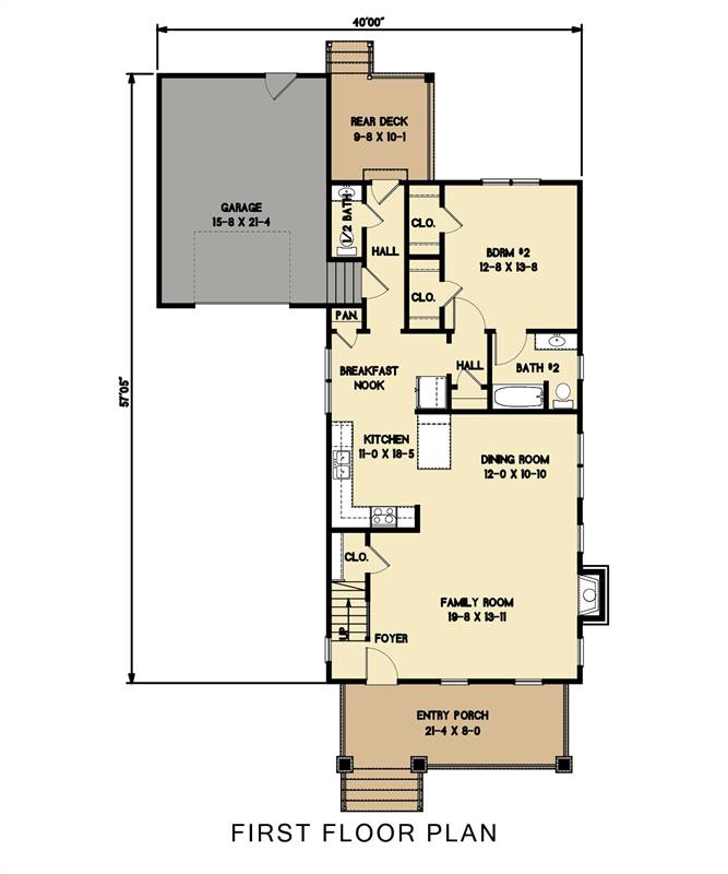 1st Floor image of Durham House Plan