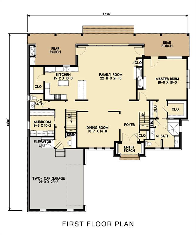 1st Floor image of Tulsa House Plan