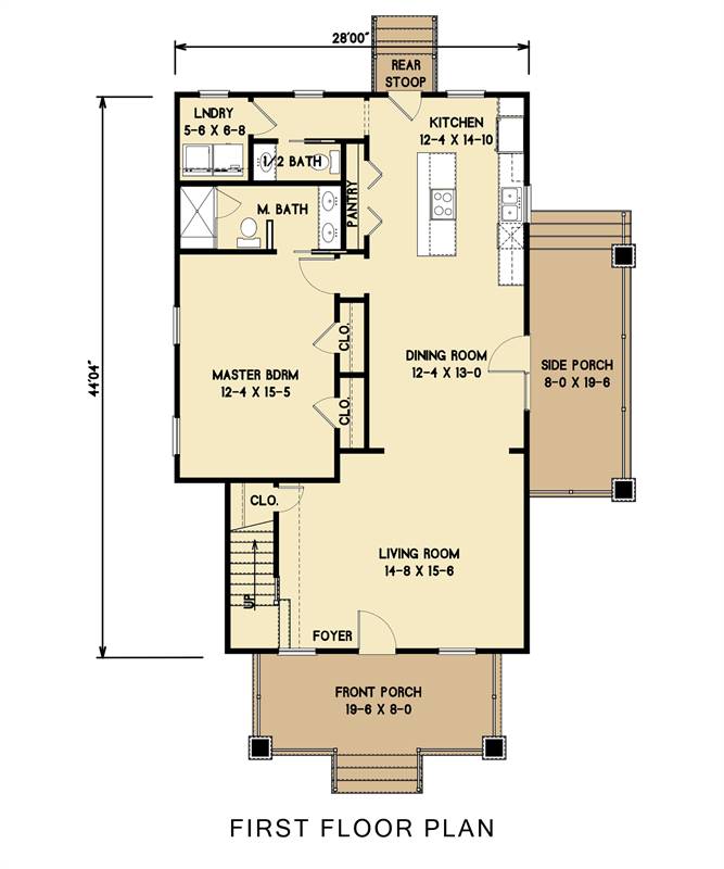 1st Floor image of Oklahoma House Plan