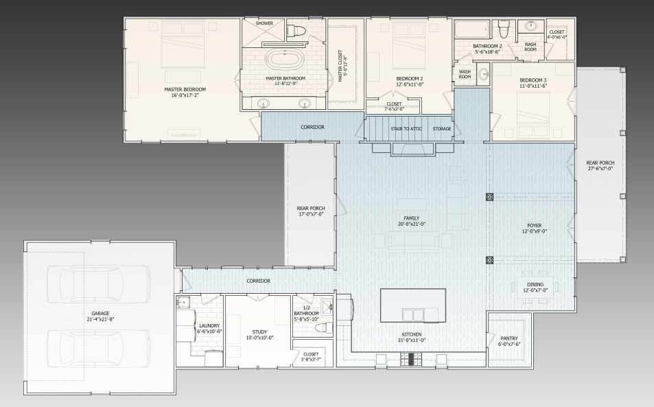 1st Floor Plan image of Scarlett Lane House Plan