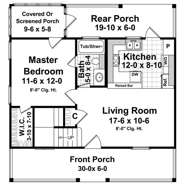 1st Level Floorplan image of The Juniper Cove House Plan