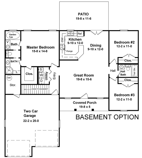 Basement Floorplan image of The Coconut Grove House Plan