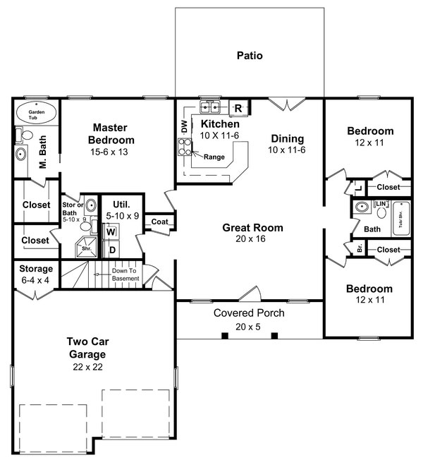 Basement Floorplan image of The Gladiolus House Plan