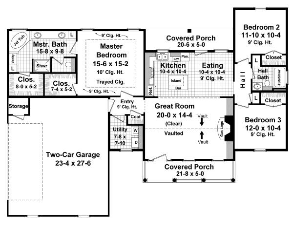 1st Floor image of The Longwood House Plan