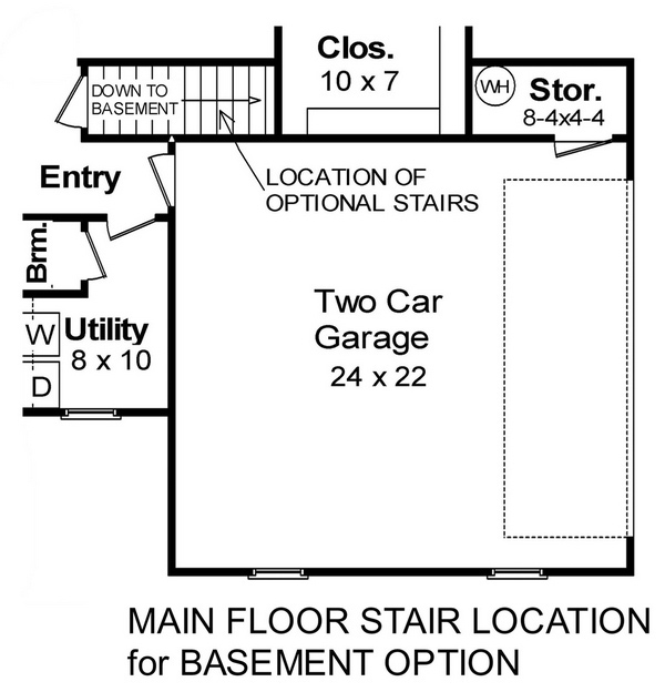 Basement Floorplan image of The Montrose House Plan