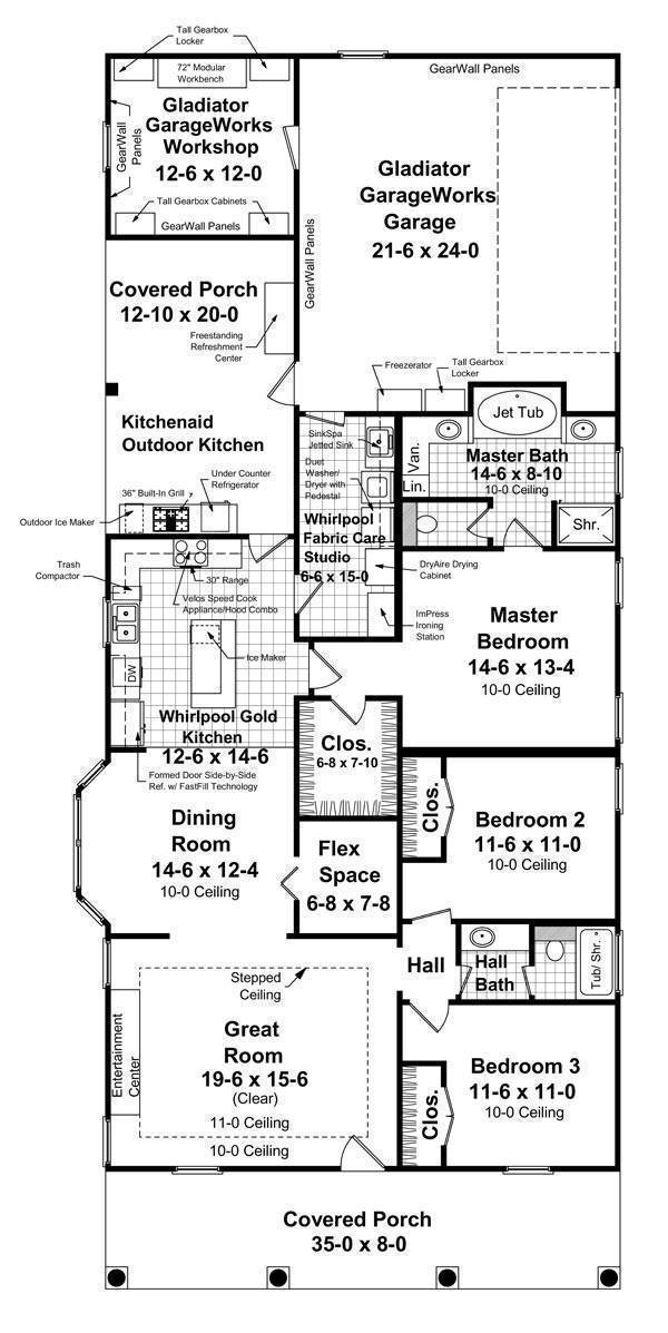 1st Level Floorplan image of Brooklyn Meadow House Plan