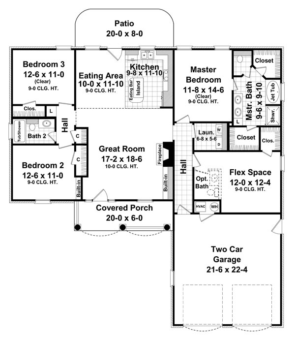 1st Level Floorplan image of The Mulberry Lane House Plan