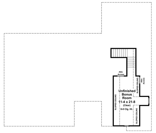 Bonus Room Floorplan image of The Pecan Orchard House Plan