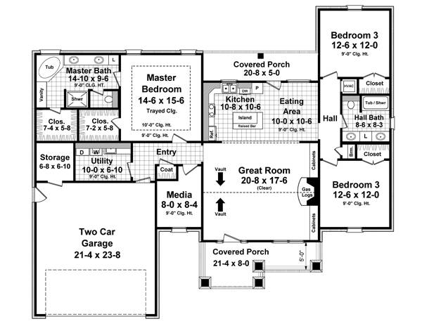 1st Level Floorplan image of The Paxton Ridge House Plan